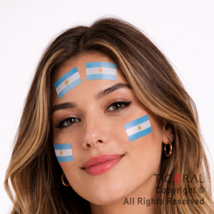 PLANCHAS DE TATUAJES DE BANDERA ARGENTINA X 12 UNIDADES